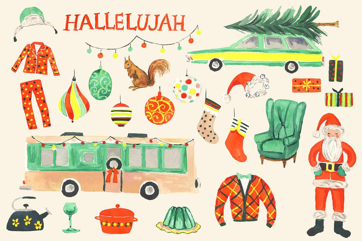 Watercolor Christmas Clipart, a Graphic by RhianAwni (Photo 8 of 8)