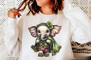 Whimsical St Patrick Elephant Clipar, an Illustration by SVGArt (Thumbnail 9 of 9)