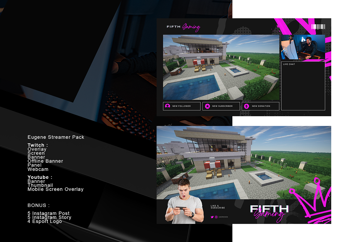 FIFTH Stream Package Canva Template, a Templates & Theme by Angkalimabelas (Photo 7 of 7)