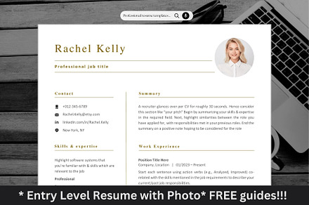 Elegant Gold & Black Resume Template