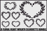 Romantic Floral Heart Clipart Set, an Illustration by Creativeshirt (Thumbnail 1 of 9)