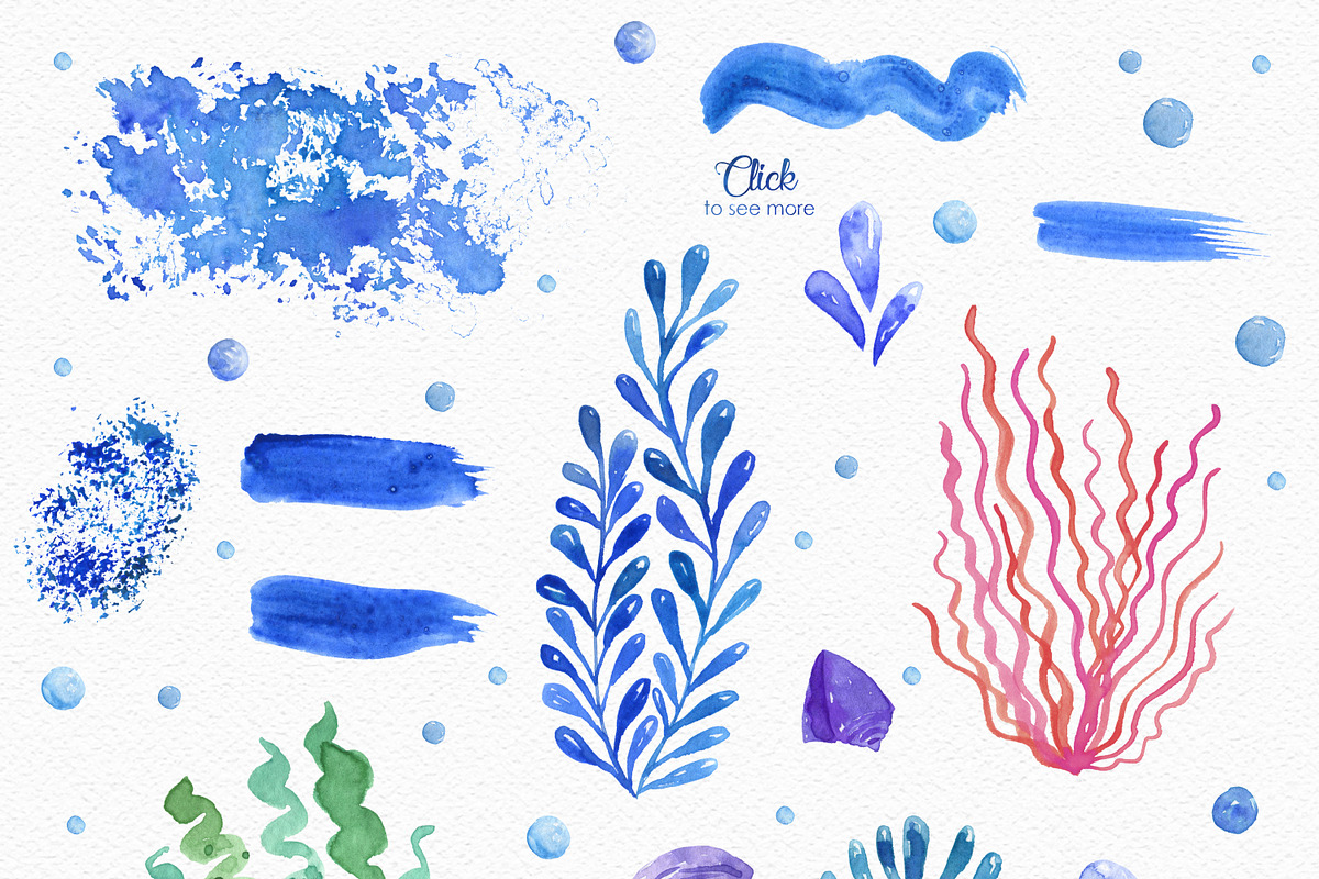 Ocean Friends Watercolor Clipart, an Animal Illustration by LeMagiqueBoutique (Photo 4 of 7)