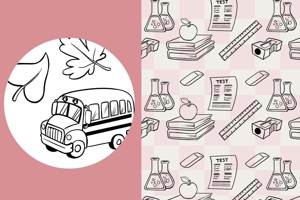 Back to School Line Drawings, an Illustration by TheClipAtelier (Photo 3 of 3)
