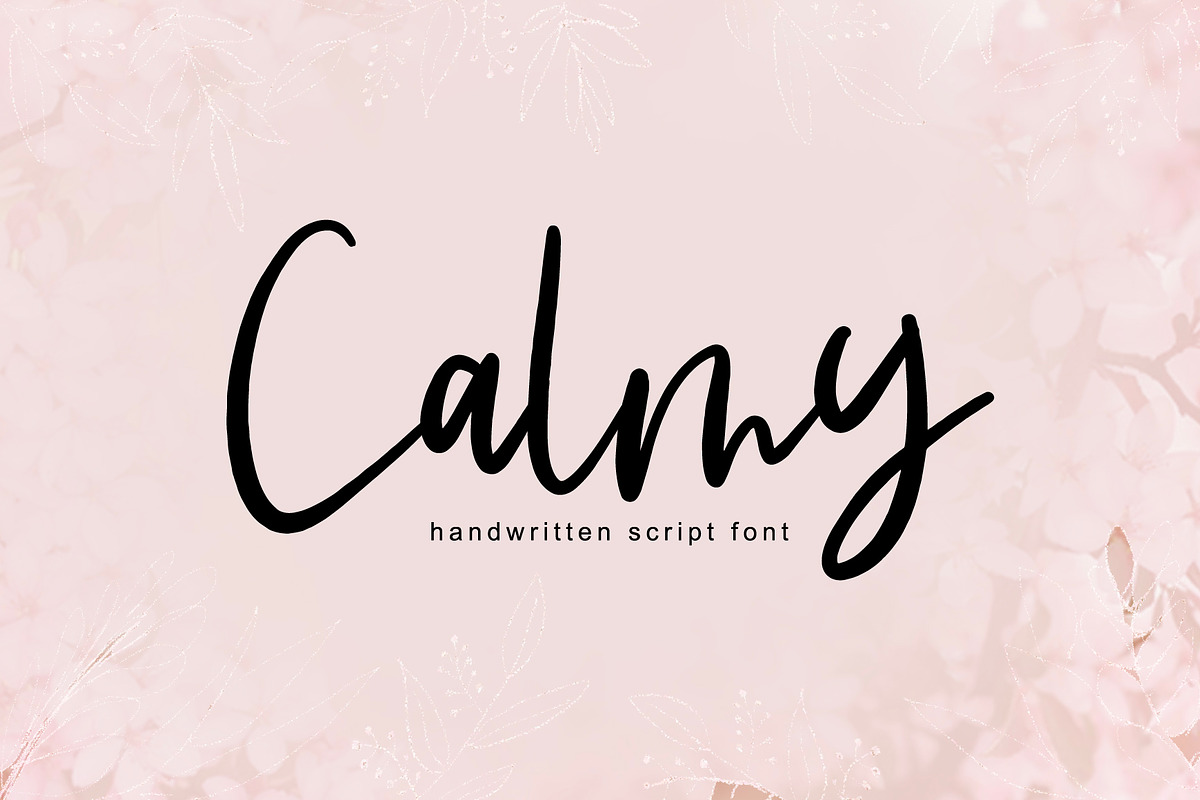 Calmy | Handwritten Script Font, a Script Font by Yuby Creative (Photo 1 of 6)