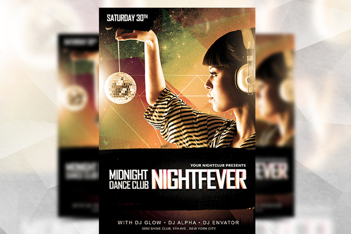 Night Sensation - Flyer Template, a Flyer Template by Flyermarket (Photo 1 of 3)