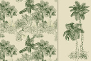 Green Palm Patterns Tropical Forest, a Decorative Illustration by Jeanna Draw (Thumbnail 10 of 14)