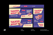 Retro Theater Ticket, a Stationery Template by Neermana (Thumbnail 1 of 4)