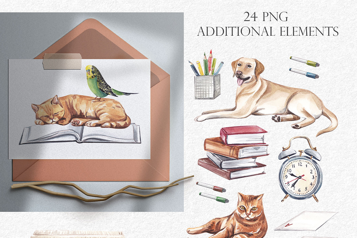 Education. Children and books PNG, an Education Illustration by Elena_Sedova (Photo 6 of 8)