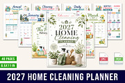 2027 Home Cleaning Planner, a Stationery Template by Designmela01 (Thumbnail 1 of 5)