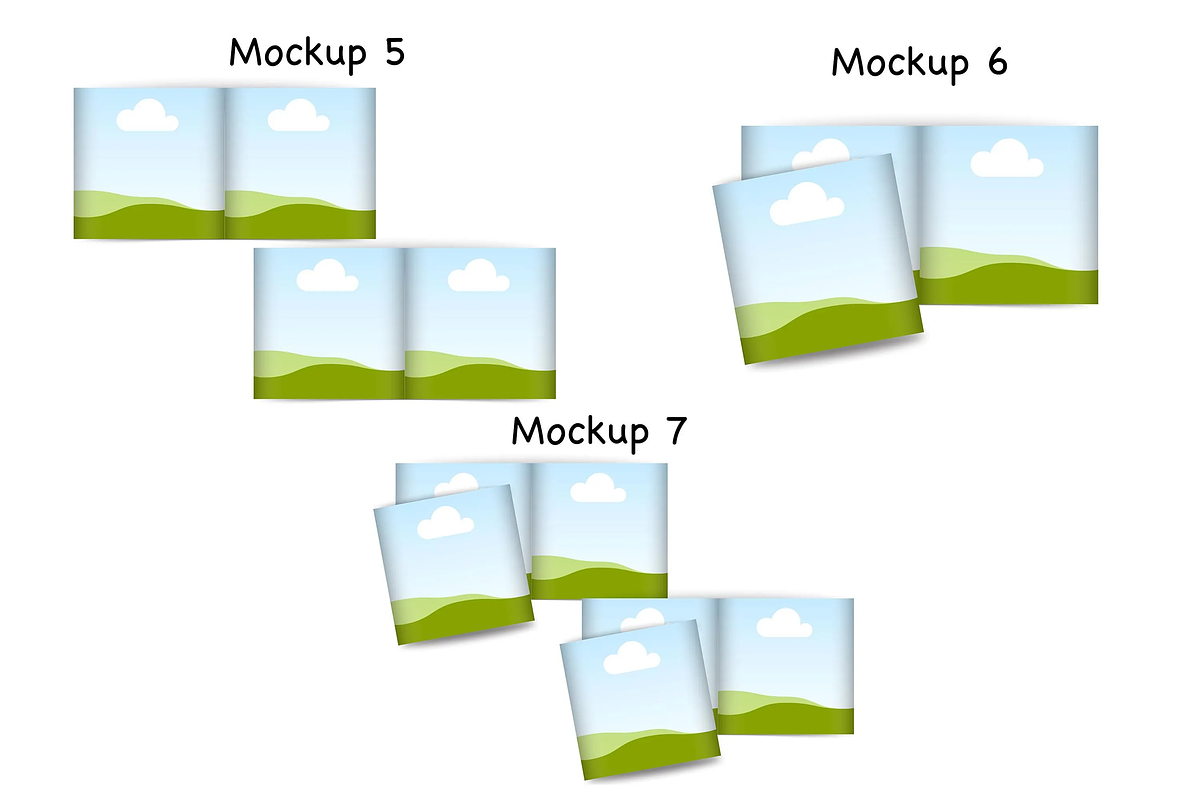 Canva Square Book Mockup Bundle preview 3