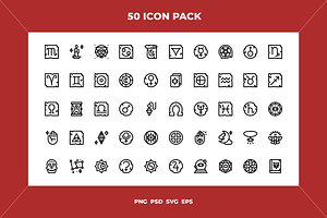Astrology icons, an Outline Icon by Wencory