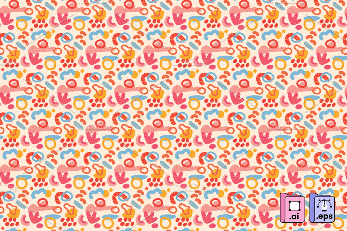 Flat Hand Drawn Cut Out Pattern, a Pattern Graphic by MISS CHATZ (Photo 1 of 3)