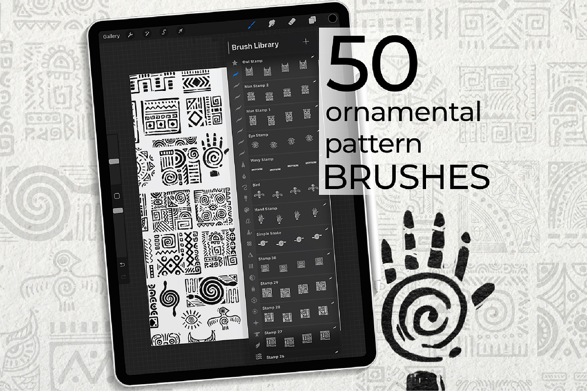 Ornaments-brushes for PROCREATE, a Brush Add-On by Dashamoony (Photo 1 of 3)