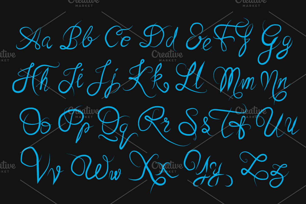 Handwritten quote calligraphy font
