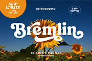 Bremlin - Bold Retro Font - UPDATE!, a Serif Font by Grezline Studio (Thumbnail 1 of 18)