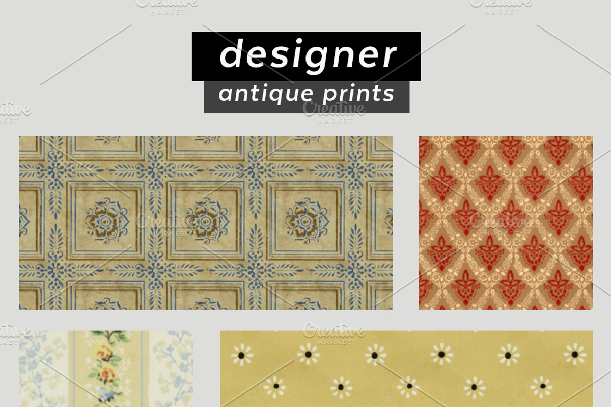 Designer Antique Print Patterns, a Pattern Graphic by ISEEYOUPATTERN (Photo 7 of 7)