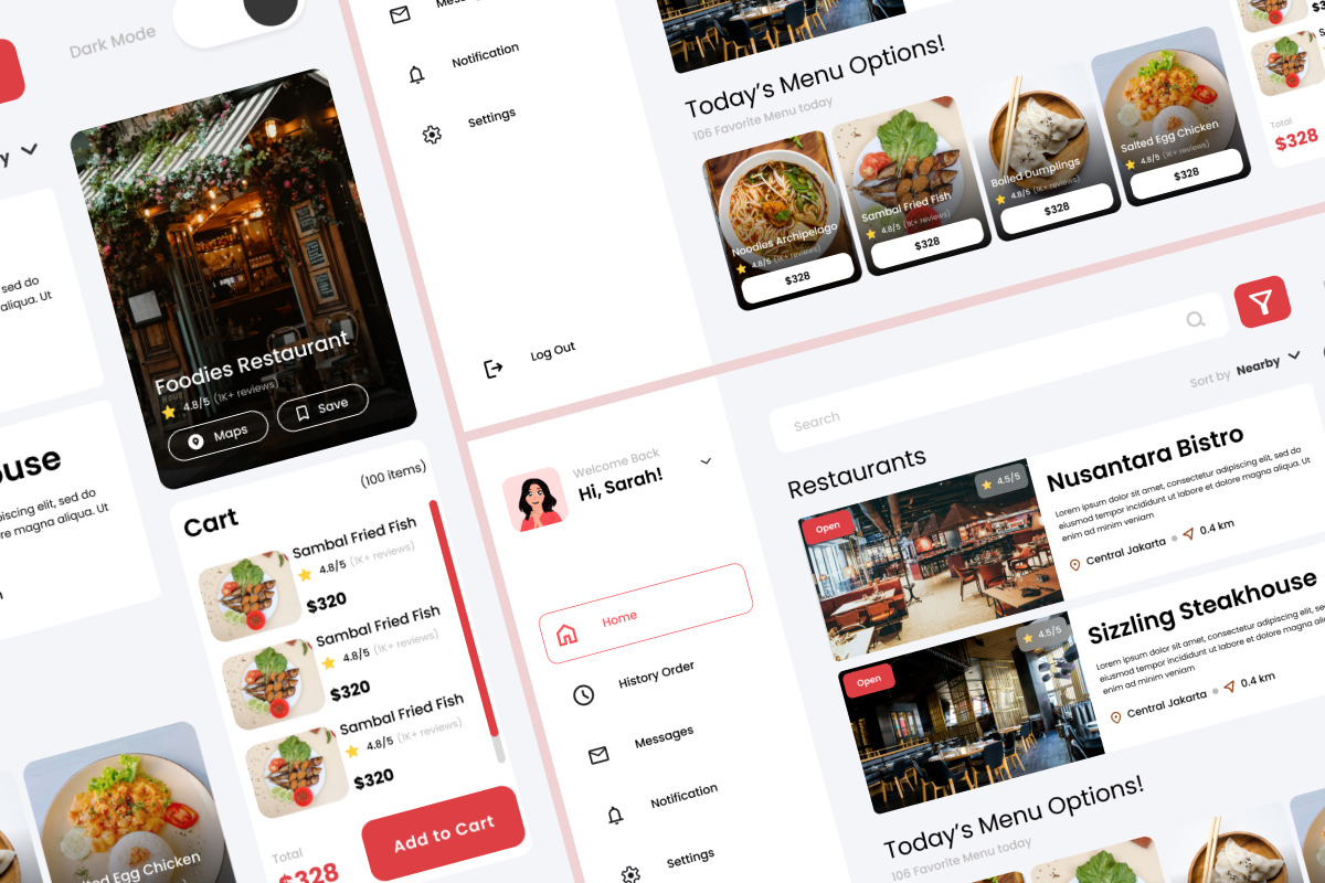 Flavors - Food Menu Dashboard V1, an UI Kit Template by twinstd
