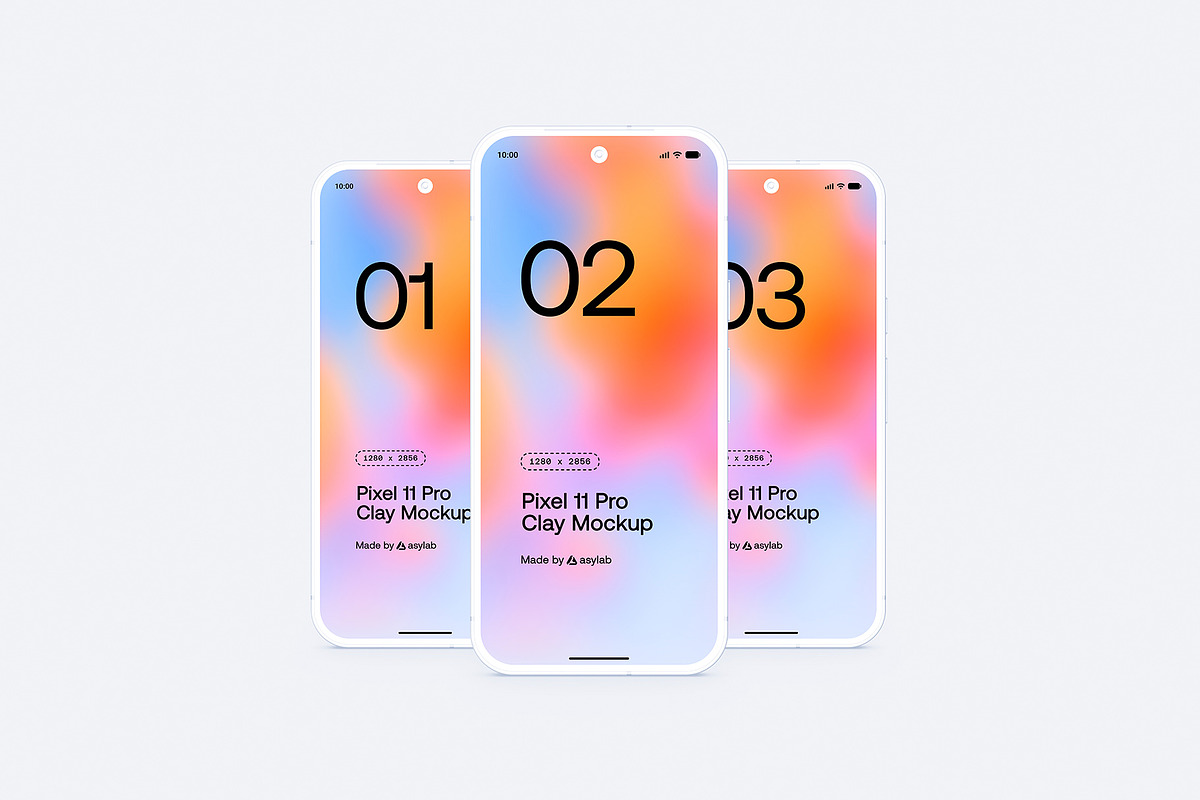 Google Pixel 11 Pro Clay Mockups, an Android Mockup by Asylab (Photo 16 of 62)