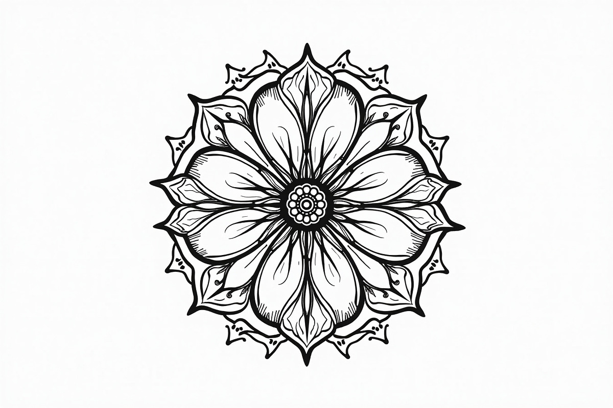 Mandala Pattern Coloring Bundle, a Graphic by Gfx_Store (Photo 6 of 11)