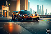 Supercar in the City Illustration, a Wallpaper Graphic by Other Side Art (Thumbnail 7 of 8)
