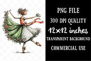 Cute Woman Whimsical Clipart, a Seasonal Illustration by Designking (Thumbnail 4 of 5)