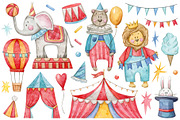 Watercolor Circus Collection, an Animal Illustration by Aquarellka (Thumbnail 3 of 10)