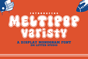 Meltipop Varsity Font, a Sans Serif Font by Dm Studio (Thumbnail 1 of 10)