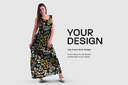 11 Women's Long Dress Mockups, an Apparel Mockup by Grow Design Craft Studio (Thumbnail 4 of 6)