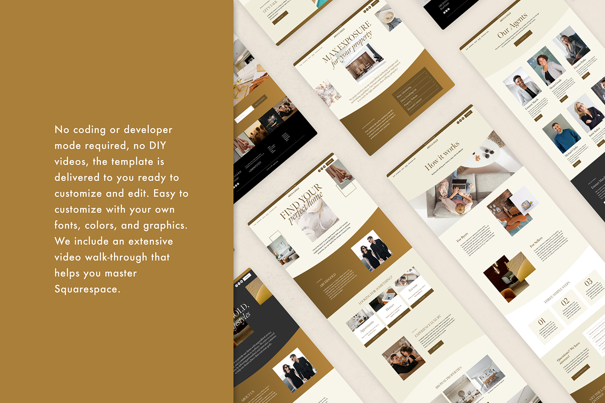 Squarespace Template: Arch&Gold, a Squarespace Template by Applet Studio