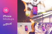 15 PSD Mockups iPhone Outdoor, an iPhone Mockup by Pierre Borodin (Thumbnail 1 of 6)