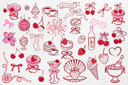 Coquette Cocktail Club - Hand-Drawn, an Object Illustration by Watercolor dreams (Thumbnail 2 of 4)