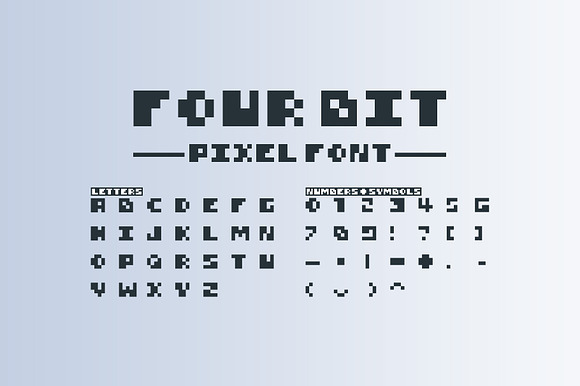 4 Bit Pixel Font preview 2