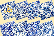Portuguese Tiles Azulejo Pattern, a Pattern Graphic by Paper & Pattern Studio (Thumbnail 3 of 9)