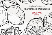 Lemon Citrus Vector Line Art Set, a Decorative Illustration by MadliArt (Thumbnail 2 of 4)
