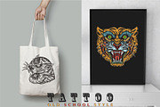 Tigers old school tattoo, an Animal Illustration by intueri (Thumbnail 6 of 7)