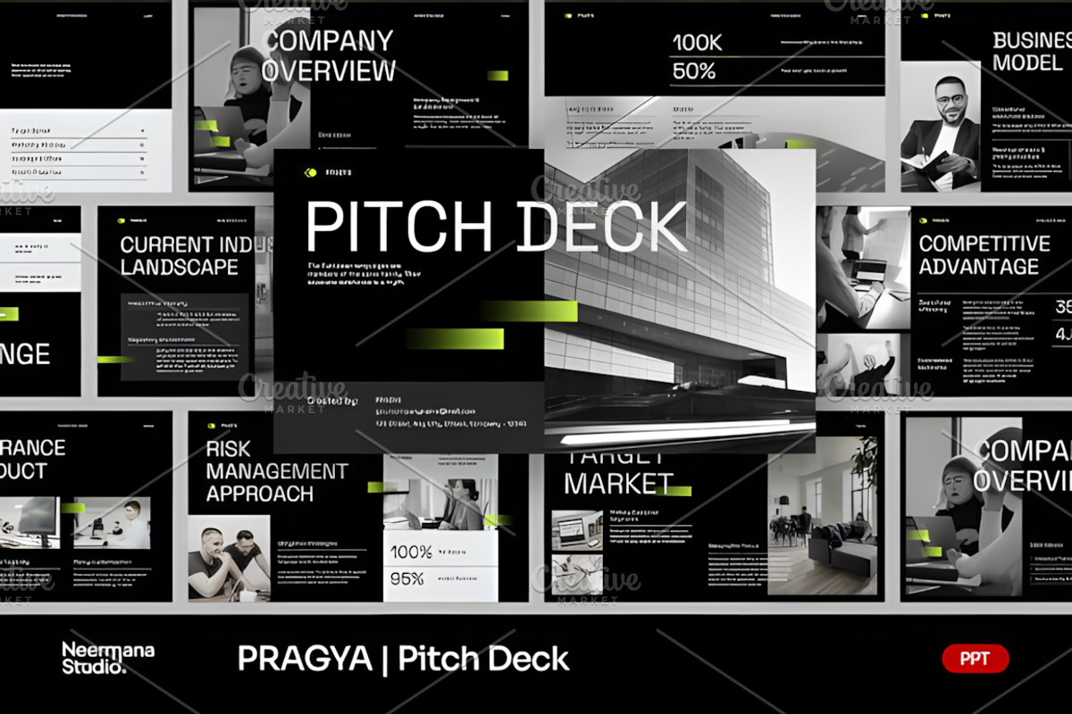 PRAGYA | Startup Pitch Deck, a Presentation Template by Ink Gallery (Photo 1 of 3)