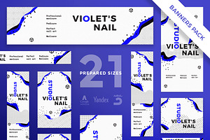 Banners Pack Violets Nail Studio