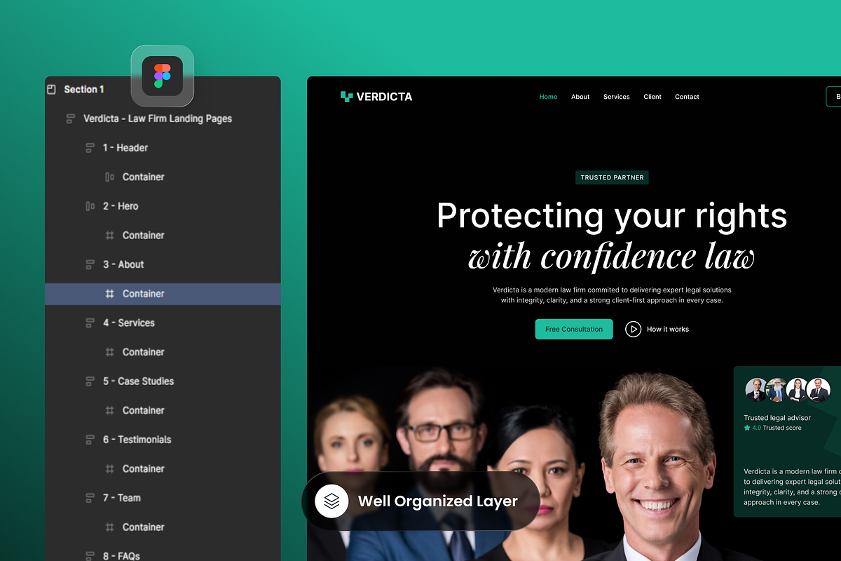 Verdicta - Law Firm Landing Pages preview 2
