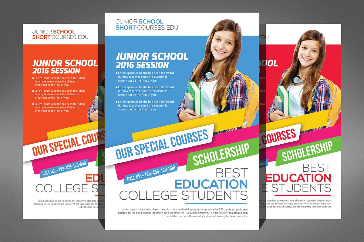 11 Education Flyer Bundle, a Flyer Template by Graphic Templates (Photo 6 of 12)