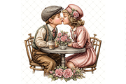 Romantic Couple Clipart JPG, a Person Illustration by Memories By Lea (Thumbnail 12 of 18)