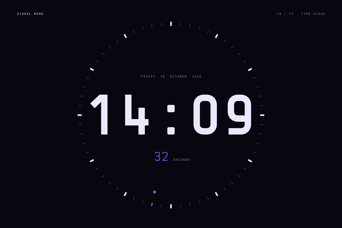 Signal Mono - Futuristic Monospace, a Serif Font by HipFonts (Photo 11 of 14)