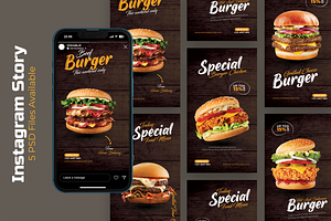Burger - Instagram Story Template, a Social Media Template by UnicodeID