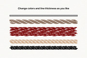 Threads Brushes Set for Illustrator, a Brush Add-On by Garden in frame (Thumbnail 4 of 6)