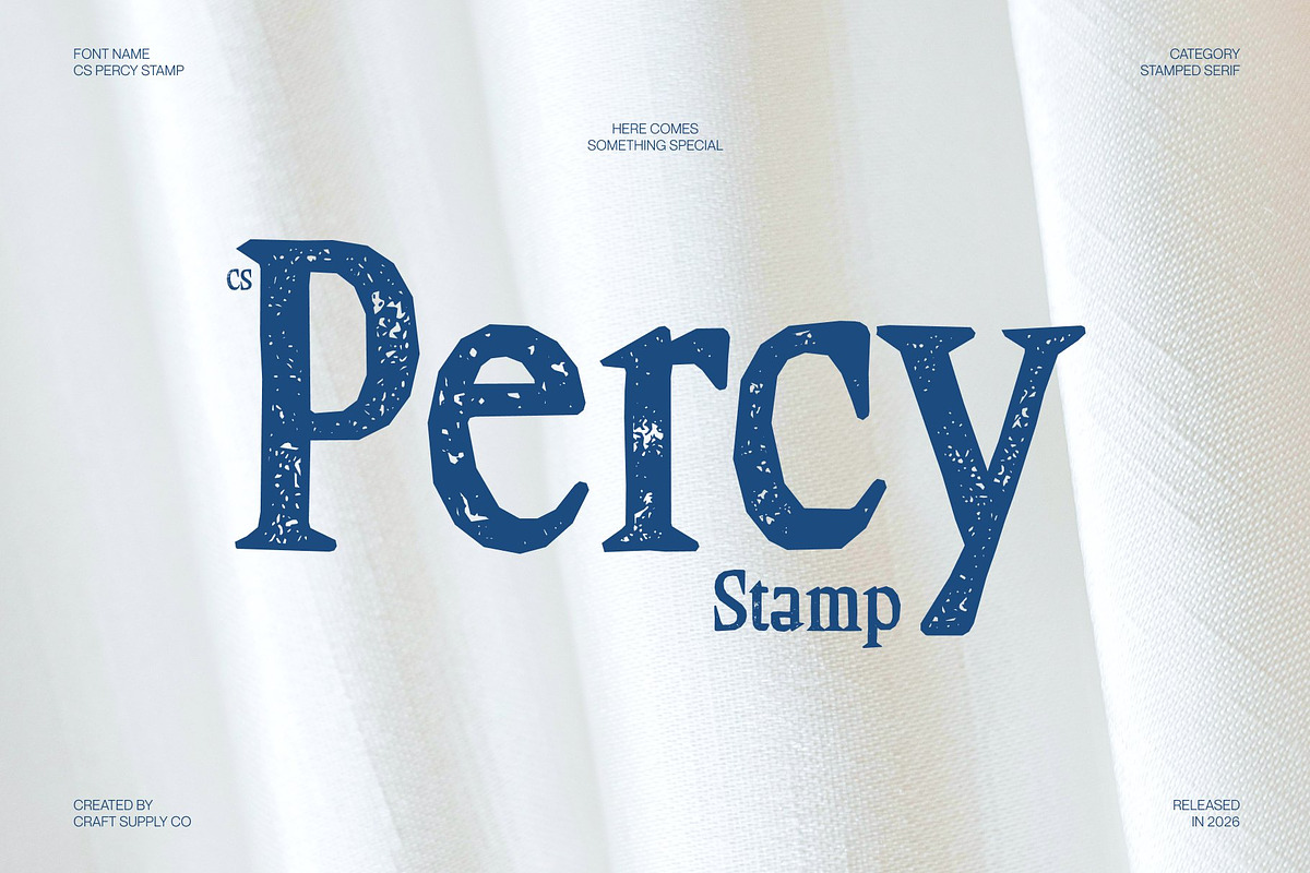 CS Percy Stamp, a Serif Font by Craft Supply Co. (Photo 1 of 8)
