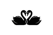 Swan Love Silhouette SVG Bundle, an Illustration by Designs_River (Thumbnail 9 of 31)