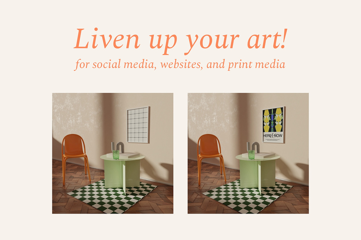 Frame Mockup Bundle For Print Shop, a Print Template by Bonumo (Photo 7 of 10)