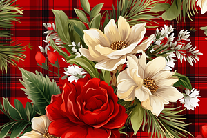 Floral Christmas Pattern