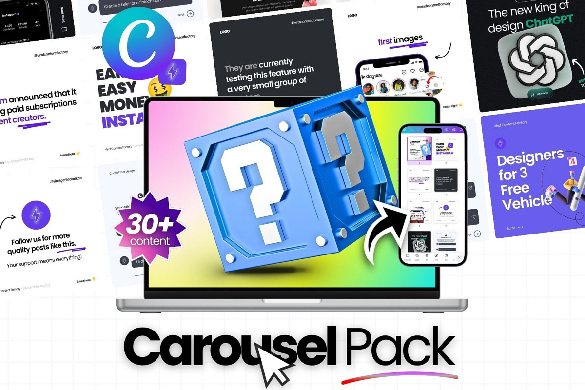 Carousel Canva Templates For IG, a Social Media Template by Virall (Photo 1 of 10)