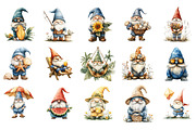 Summer Gnome Clipart PNG Bundle, an Illustration by Designking (Thumbnail 2 of 5)