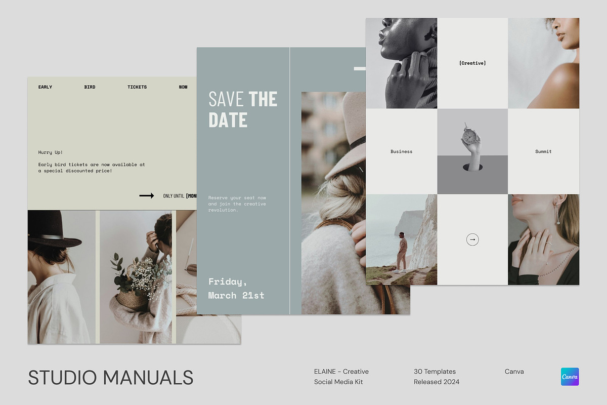 ELAINE – Creative Social Media Kit, a Social Media Template by Studio Manuals (Photo 1 of 8)